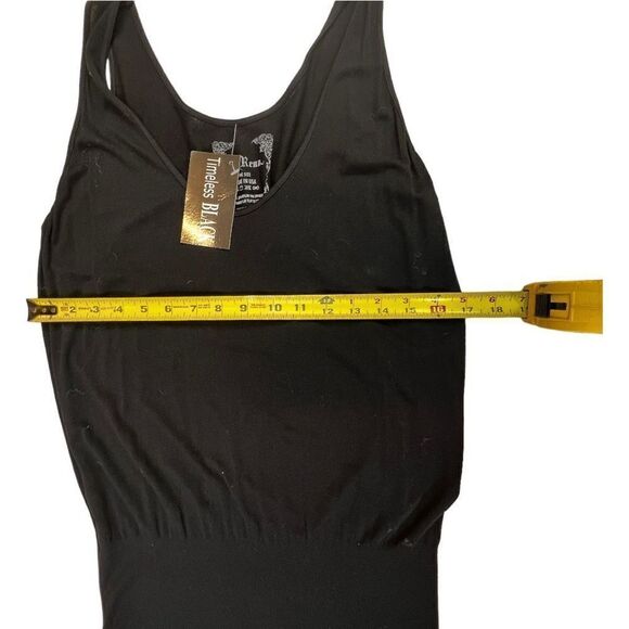 Timeless Black Women's Sleeveless Scoop Neck Blouson Dress Black One Size NWT - Picture 6 of 7